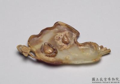 图片[2]-Antigue jade brush wiper in the shape of a lotus leaf-China Archive